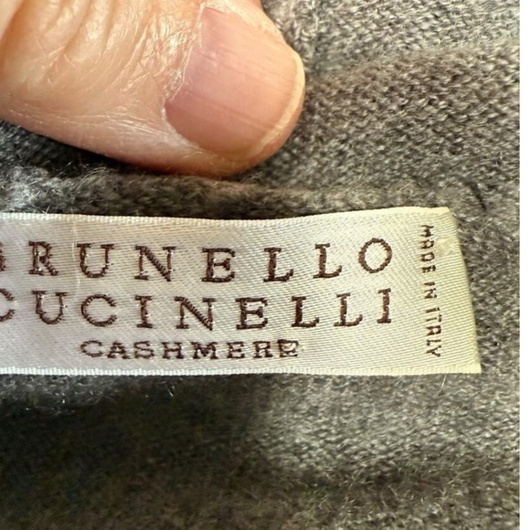 Brunello Cucinelli Charcoal and Light Gray Men's Hoodie - Picture 4 of 6